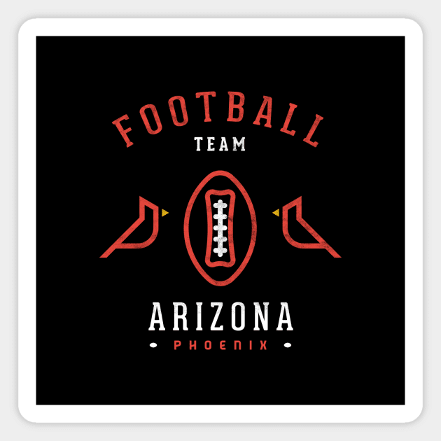 Modern Arizona Cardinals Emblem Football Team Magnet by BooTeeQue